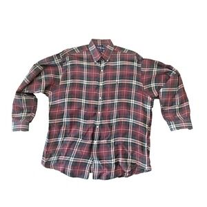 Vtg Ralph Lauren Mens Blake Long Sleeve Shirt Holiday Plaid Cotton  Pony Logo XL
